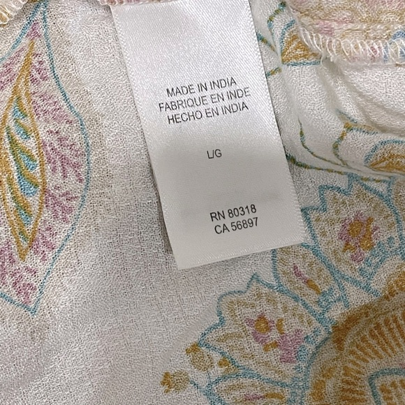 Lucky brand like new size large lightweight blouse - Picture 3 of 5